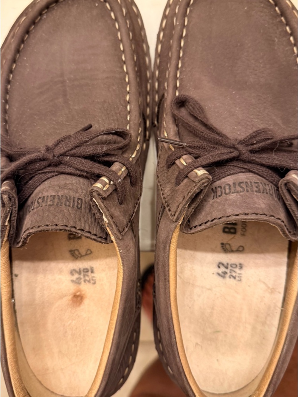 Birkenstock Men’s Dark Brown Suede Boat Shoes